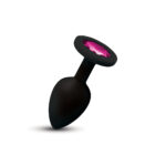 Gemma Pink Gem Black Silicone Plug - Small - Image 5