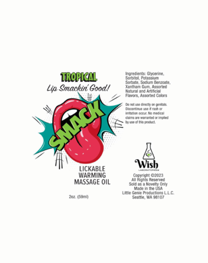 WjGCI360CNzshNYFQ3AIzFGHj0Q2h1Kl Smack Warming and Lickable Massage Oil - Tropical 2 Oz - Image 1