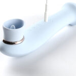Destiny 15-Function Rechargeable Vibrating - Suction Wand - Blue - Image 3