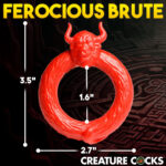 Beast Mode Silicone Cock Ring - Red - Image 6