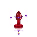 Vibrating Red Metal Remote Plug - Small - Image 9