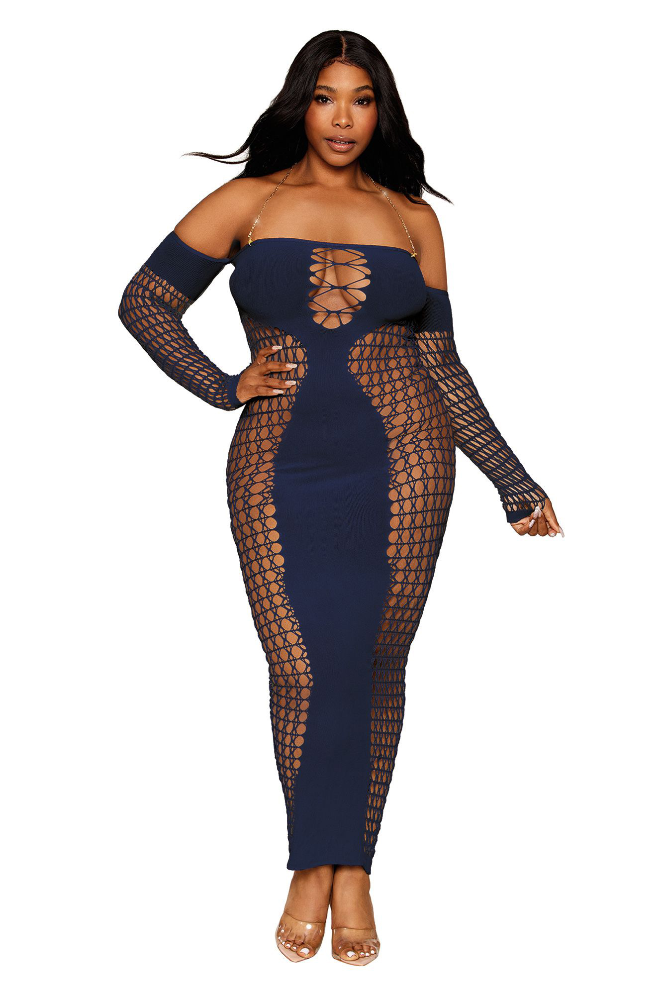 Xb1ABHjzUFAWwLq2c6l3Pn8b9w5gqnrJ Bodystocking Gown - Queen Size - Denim - Image 1