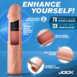 Jock Vibrating Penis Extension with Remote - Light - Image 3