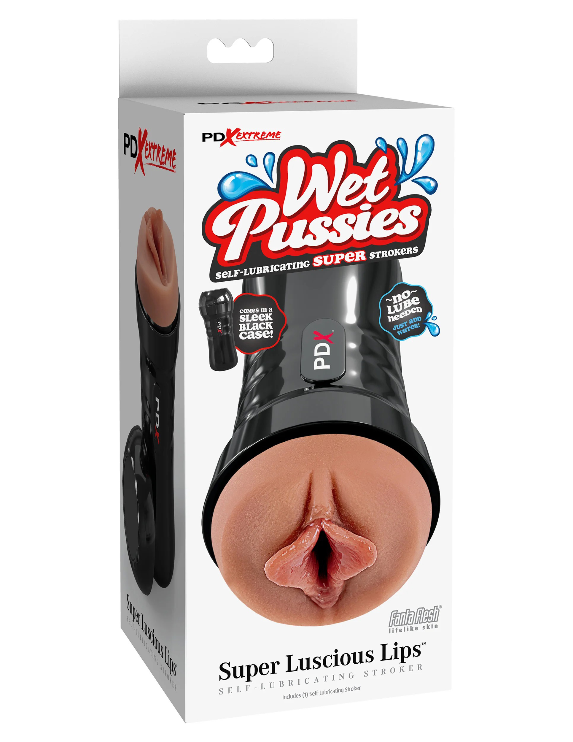 XgRzH0cEJgT6TFNqw9wD8Gmf3EQHyzaU Wet Pussies - Super Luscious Lips Self Lubricating Stroker - Brown - Image 1
