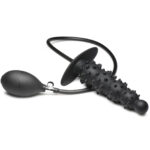 Ass Puffer Nubbed Inflatable Silicone Anal Plug - Black - Image 2