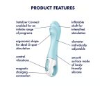 Satisfyer Air Pump Vibrator 5 Plus Inflatable G-Spot Vibrator - Blue - Image 5