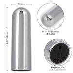 10 Function Rechargeable Bullet - Silver - Image 4