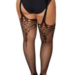 Novelty Garter Hose - Queen Size - Black