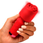 Pleasure Rose-Petite Mini Silicone Rose Wand - Red - Image 6