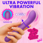 G-Spot Flexible Silicone Vibrator - Purple - Image 5