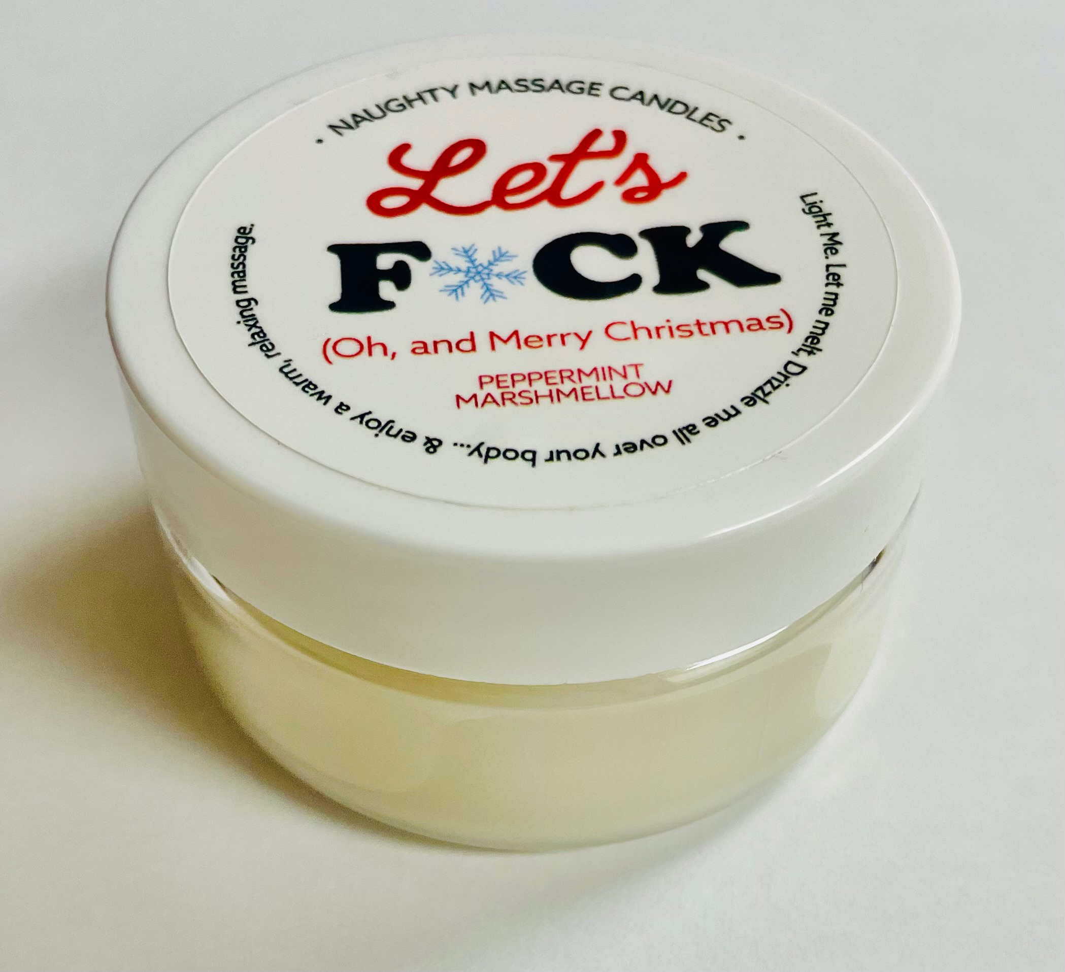 YBE99gWNI2wfOtLft4lwsjrlw6eBBeCa Let's Fuck Massage Candle - Peppermint Marshmallow 1.7 Oz - Image 1