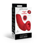 Plump Kiss Sucking and Vibrating Clitoral Stimulator - Red - Image 2