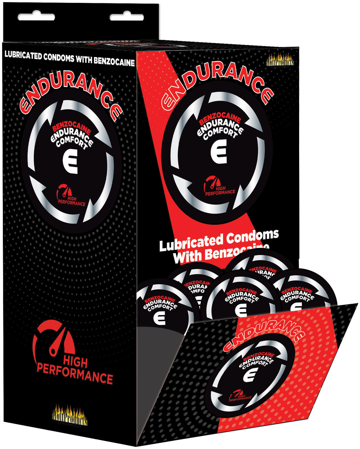 YCwKXtm5engravLSsG85r8E6TCHwm9Lg Endurance Lubricated - Comfort - Benzocaine Condoms Display - Image 1