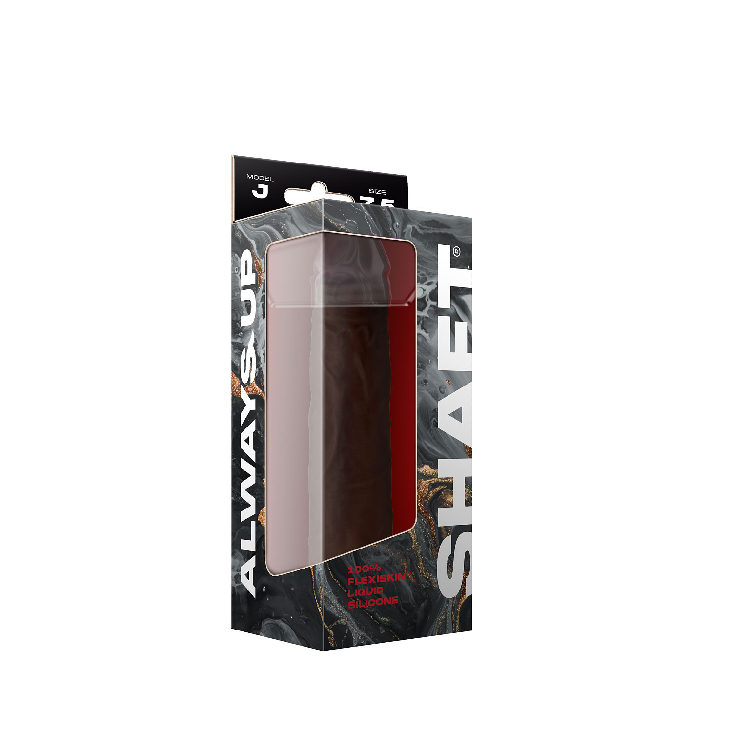 YOt3f7s2F2GK0SlaEINFyyEmvtMFz1GX Shaft - Model J 7.5 Inch Liquid Silicone Dong - Mahogany - Image 1