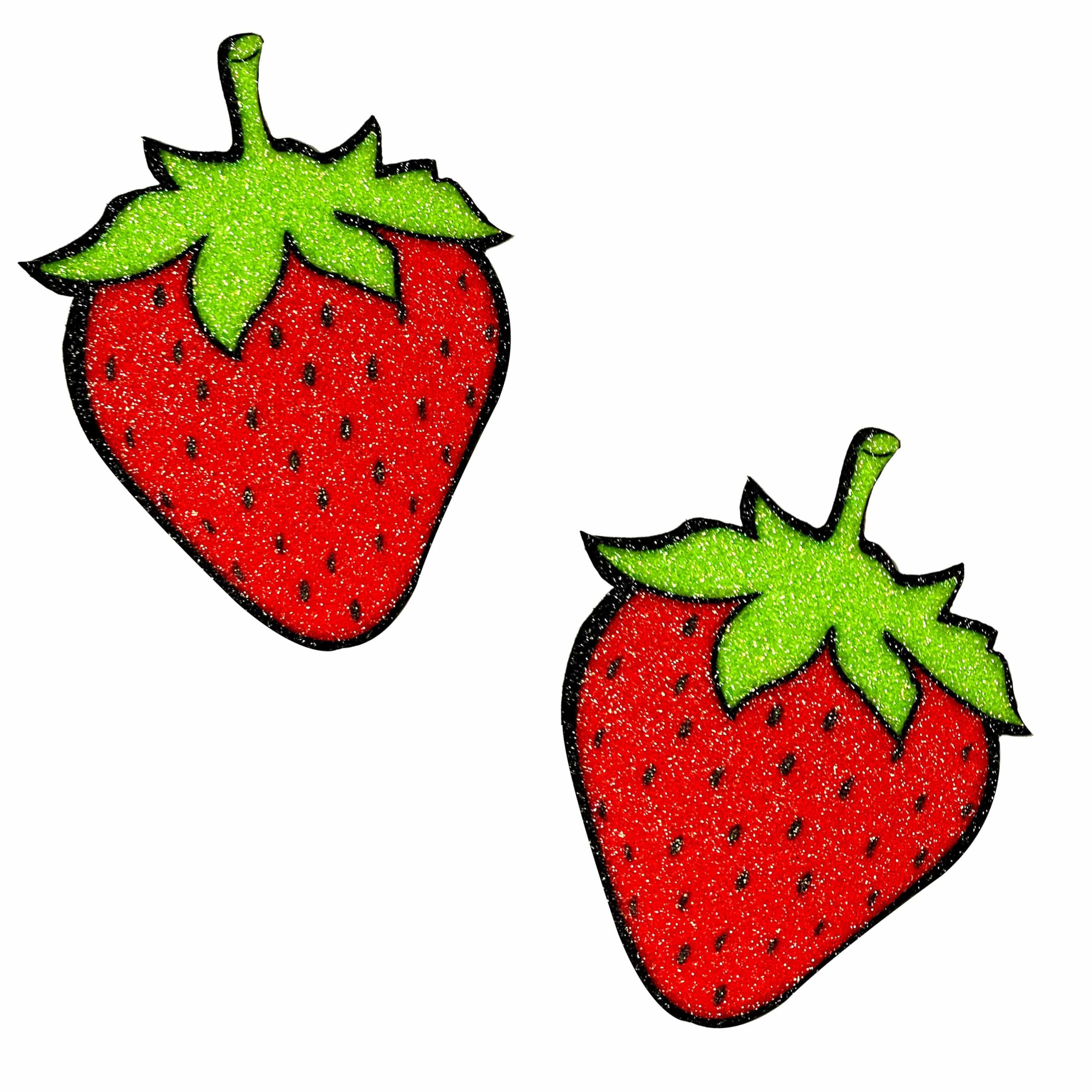 YSFas9BiELoTrLYy1syLhwx6PusTrInY Juicy Strawberry Glitter Nipple Cover Pasties - Image 1