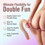 Dr. Skin Plus - 16.5” Posable Double Dong - Beige - Image 5