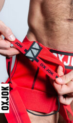 Slingjock Upthrust Slider-Strap Jock Red Hot Small - Image 3