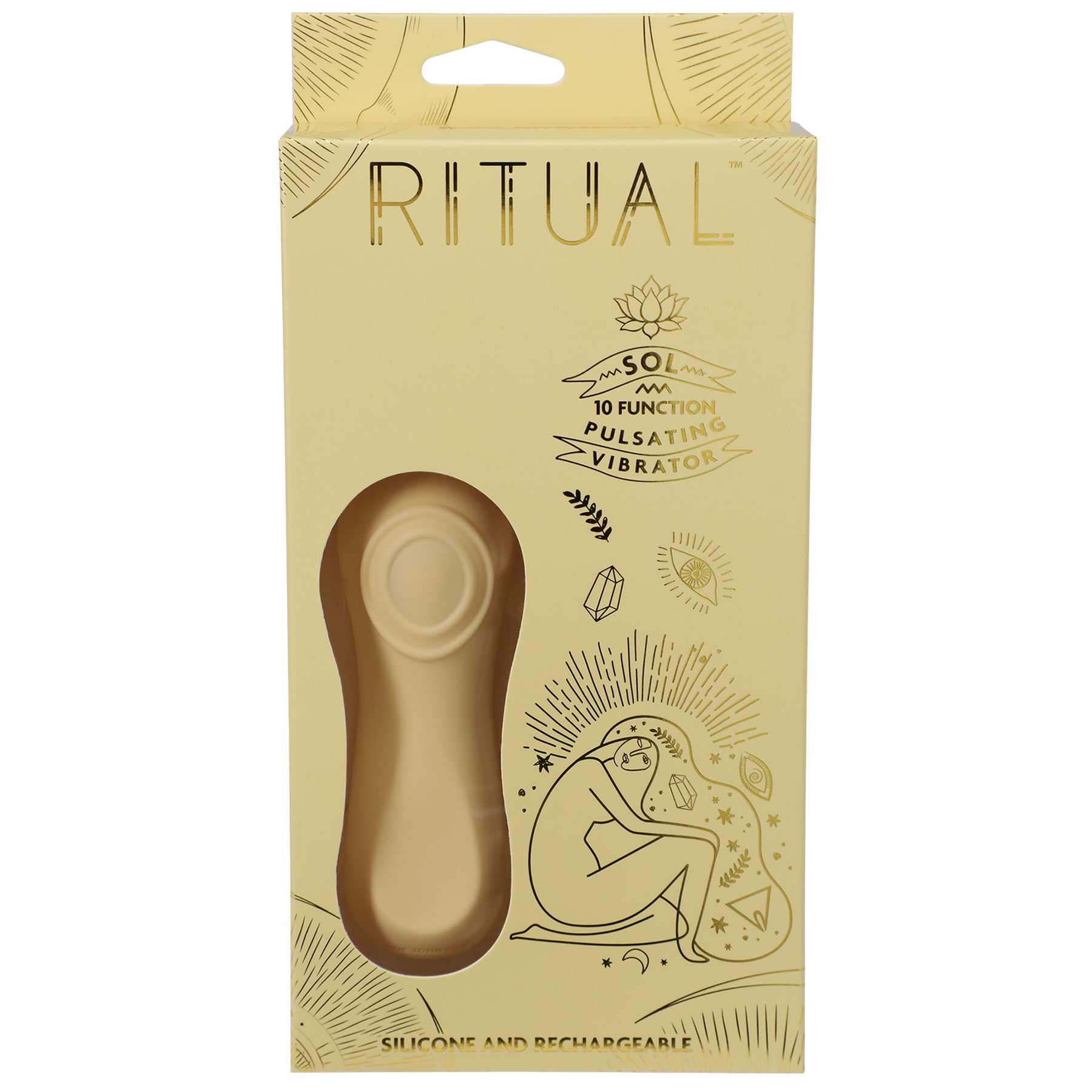 Yj9zSwzMmLlPiUqJIbxMGXnmv8Sa00rR Ritual - Sol - Rechargeable Silicone Pulsating Vibe - Yellow - Image 1