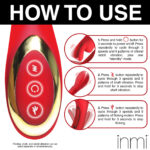 Rabbit Flick Flicking Silicone Rabbit Vibrator - Red - Image 4