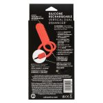 Silicone Rechargeable Vertical Dual Enhancer - Red - Image 2