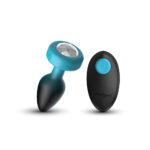 Eluxe Vibrating Clr Gem Bluombre Plug Sm With Remote - Image 5