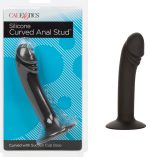 Silicone Curved Anal Stud - Black - Image 9