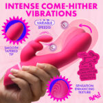 Come Hither Silicone Rabbit Vibrator - Pink - Image 3