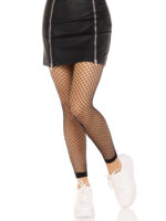 Industrial Net Footless Tights - One Size - Black - Image 4