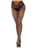 French Cut Crotchless Fishnet - One Size - Black - Image 3