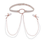 Peaches ‘N Creame Collar With Nipple Clamps - Pink - Image 4