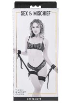Thigh and Wrist Cuffs - Black - Image 2