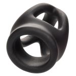 Alpha Liquid Silicone Dual Cage and Ring - Black Ring - Black - Image 8