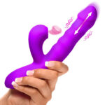 Thrusting and Sucking Rabbit Vibrator - Purple - Image 6