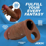 Jock Silicone Penis Extension Sleeve - Dark - Image 4