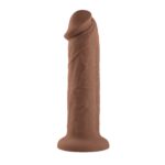 7 Inch Girthy Vibrating Dong - Dark - Image 3