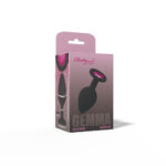 Gemma Pink Gem Black Silicone Plug - Medium - Image 2