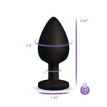 Gemma Pink Gem Black Silicone Plug - Large - Image 12