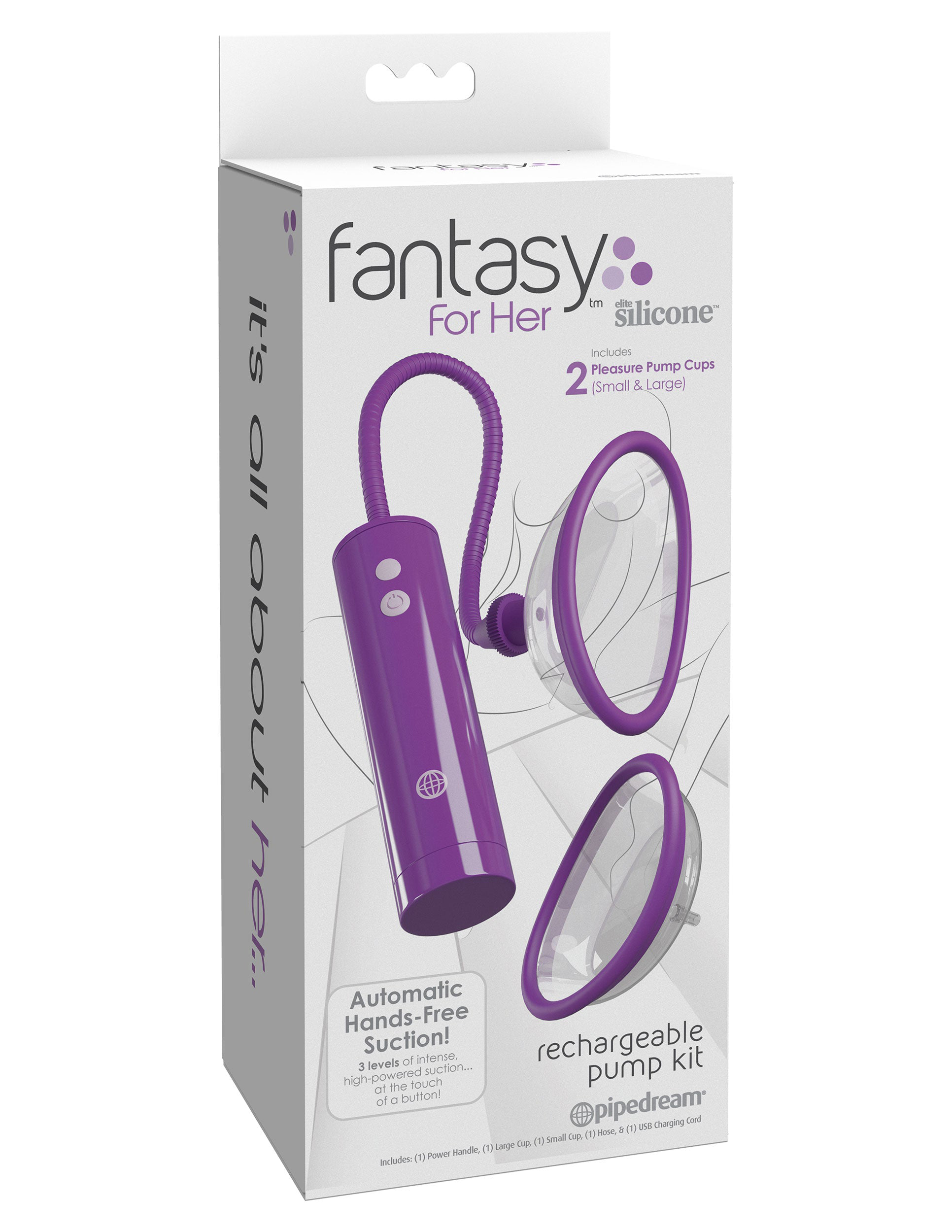 a6oiIIMwkTwpYQSDDIEHpq1oMVF94J8x Fantasy for Her Rechargeable Pleasure Pump Kit - Purple - Image 1