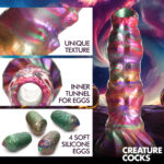 Larva Silicone Ovipositor Dildo With Eggs - Multicolor - Image 7