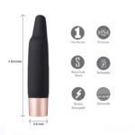 Aspen 15-Function Rechargeable Wireless Flickering Tip Vibrator - Black - Image 7
