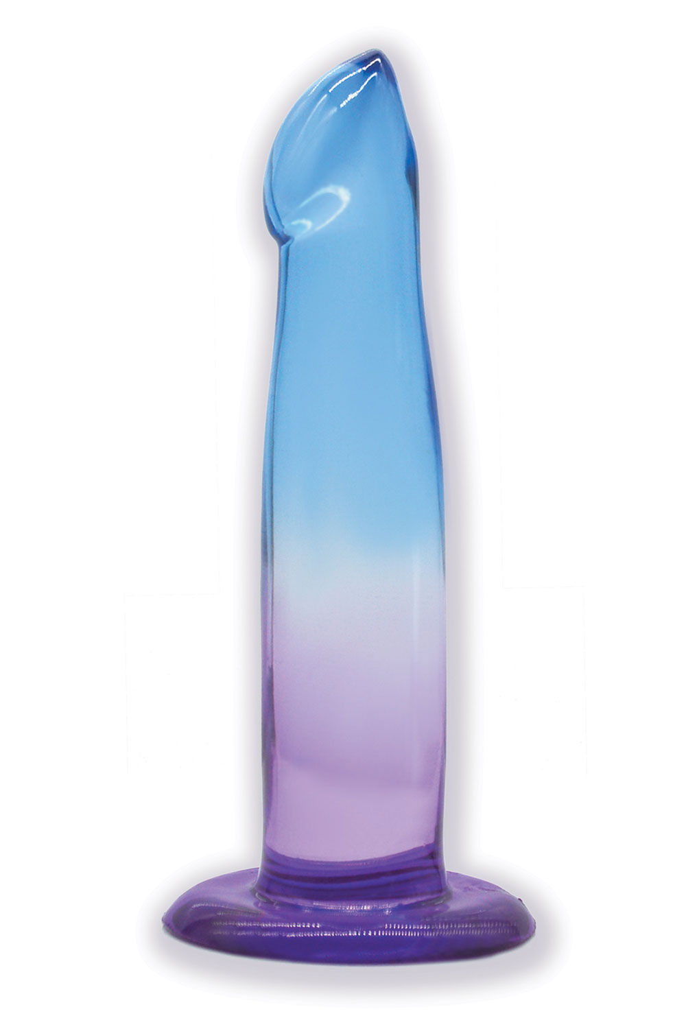aHYVhQ1z2oZs4rLWawTGjJEwvHK8I7gD Shades, 6.25" G-Spot Jelly Tpr Gradient Dong - Blue and Purple - Image 1