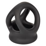 Alpha Liquid Silicone Dual Cage and Ring - Black Ring - Black - Image 4