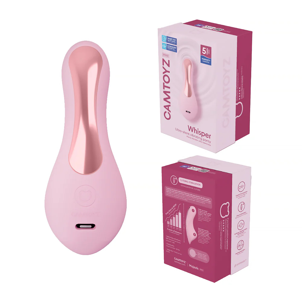 adlCAhBN Whisper Camtoyz Ulta Silent Vibrating Panty with App - Pink - Image 1