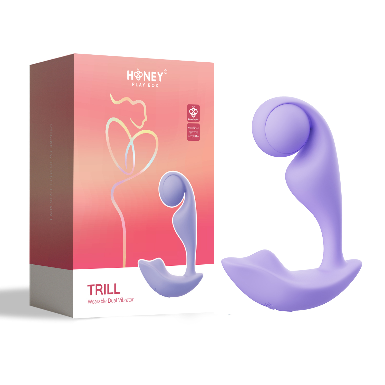 aySs9TGy Trill Wearable Dual Vibrator - Lavender - Image 1