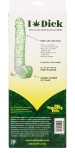 Naughty Bits I Leaf Dick Glow-in-the-Dark Weed Leaf Dildo - Glow in the Dark - Image 2