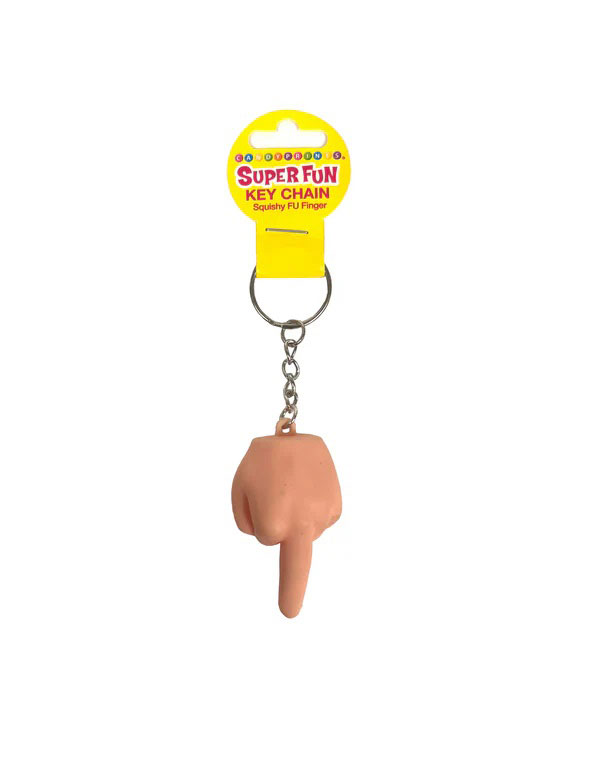 bC9YkUry Super Fun Key Chain - Squishy Fu Finger - Sold in 6pk - Image 1