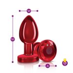 Vibrating Red Metal Remote Plug - Medium - Image 5