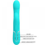 Falin Rabbit Vibrator Pearls - Turquoise - Image 6