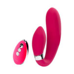 Jeni C-Shaped Dual Motor Vibe With Remote - Pink - Image 4