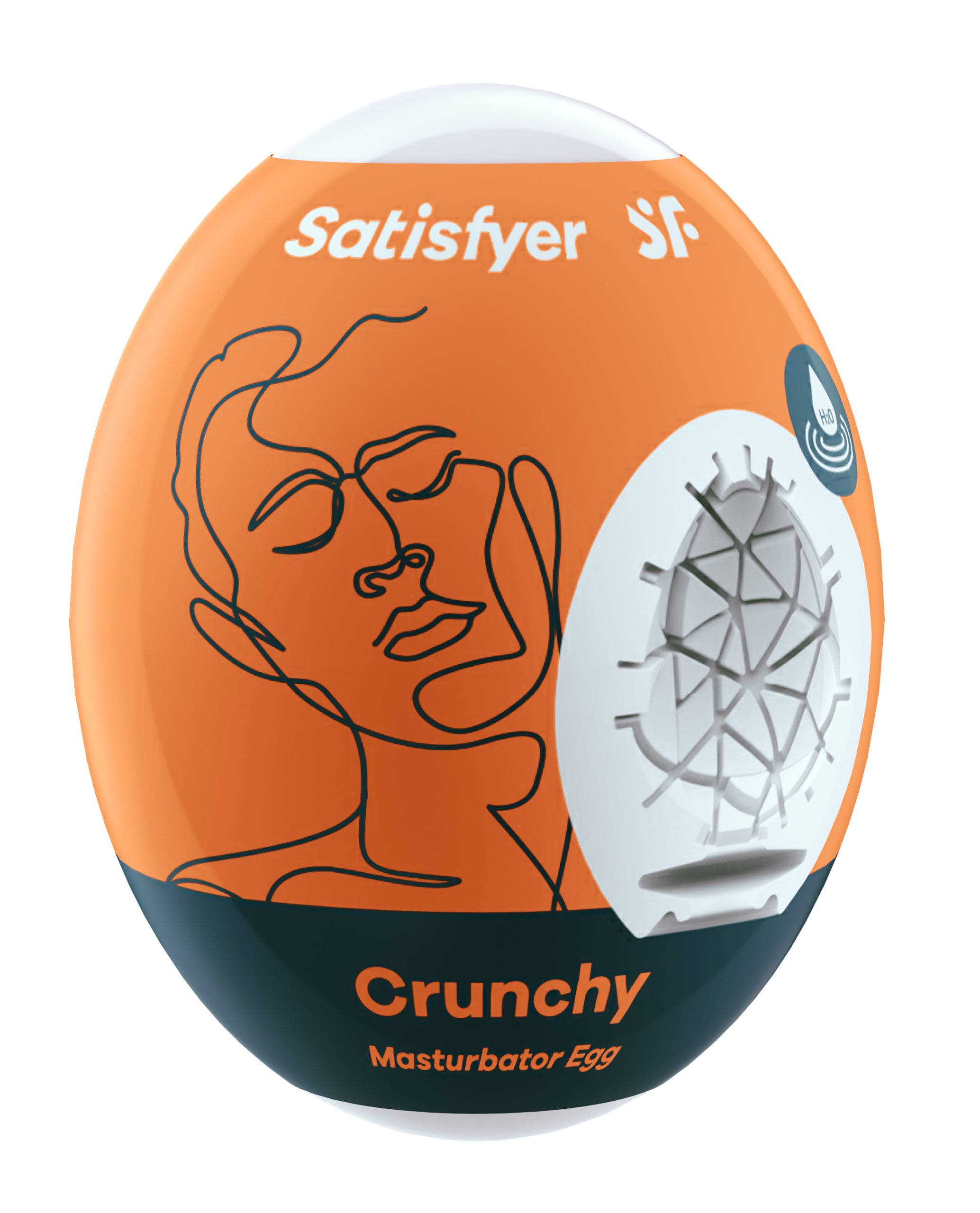 bbdw5PcsEQHFOwfyN31v6q6s22p7EyUN Satisfyer Masturbator Egg - Crunchy - Orange - Image 1